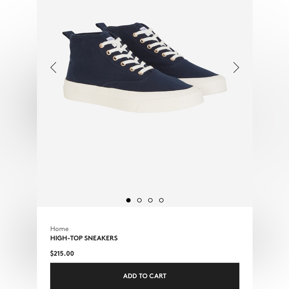 Maison Kitsuné high top sneakers navy